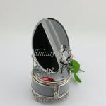Shinny Gifts Fashion Design Glass Box Jewelry Box Home Decoration Box