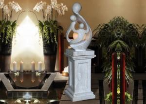 Quality 43 Inch Polyresin Couples Cast Stone Water Fountains wholesale