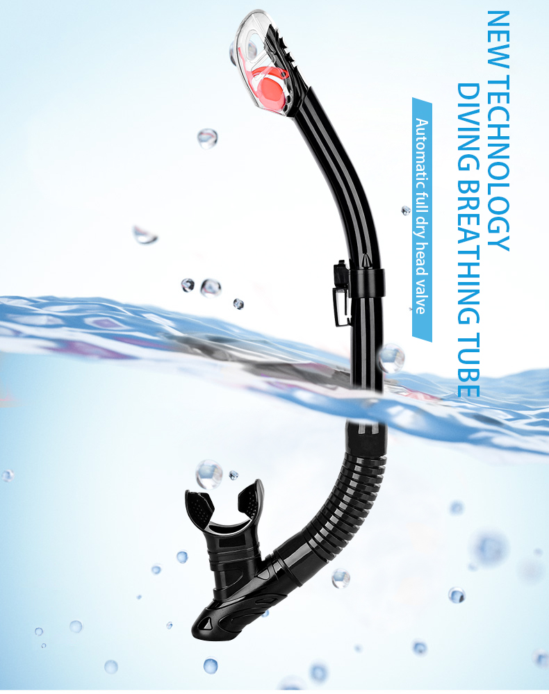 Full Dry Underwater Snorkel Breathing Tube Pipe For Outdoor Swimming Pool