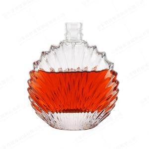 Quality Clear Most Popular Style White Gin Wine Liquor Brandy Glass Bottles with Rubber Stopper wholesale