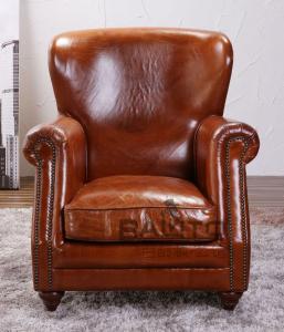 Quality brown antique style leather chair furniture,#2004 wholesale