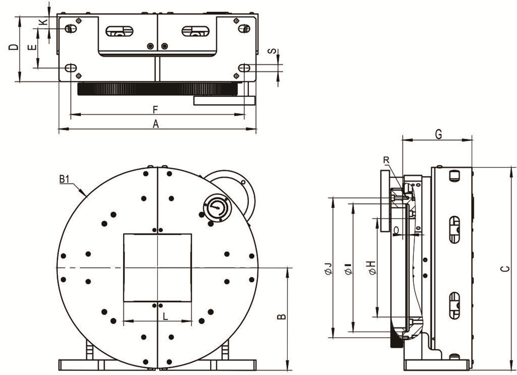High Efficiency Pneumatic Laser Chuck , Double Action Air Operated Chuck