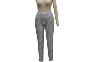Quality Cashew Print Ladies Casual Pants Plus Size Tall Trousers With Pompom Waist String wholesale