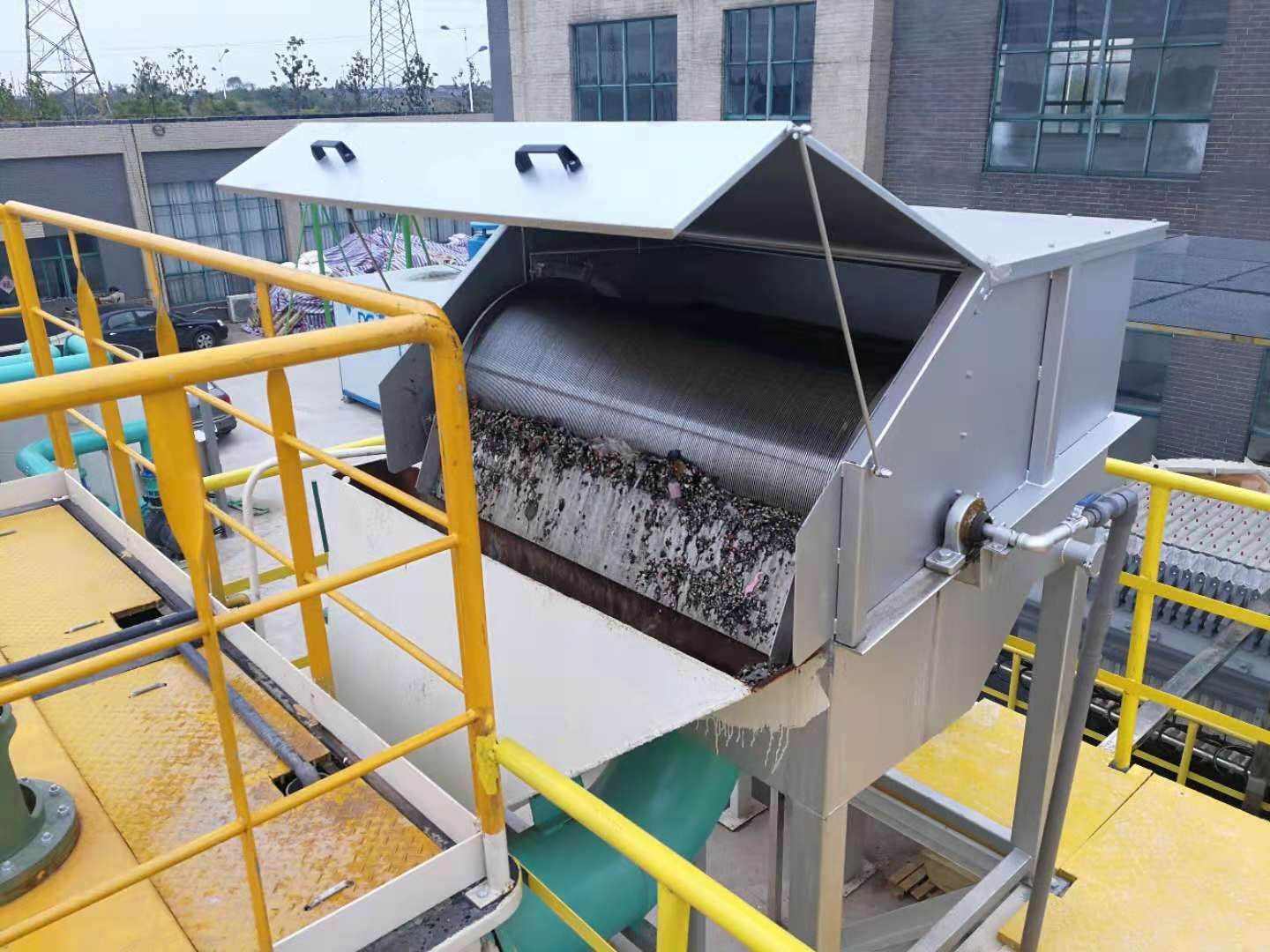 Stainless Steel Rotary Drum Screen For TSS Separation In External Fed Wastewater