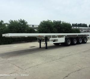 Quality Tread 1840mm Load Capacity 60t-70t 40ft Flatbed Semi Trailer wholesale