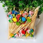 Disposable Bamboo Burger Sticks Length 9cm / 12cm