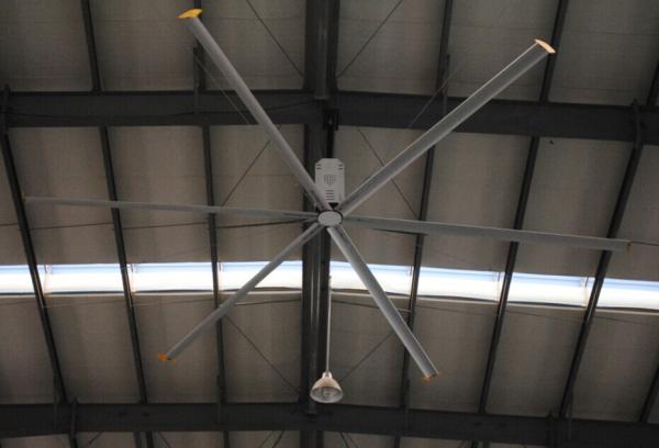 Aerodynamic 6 Blade Bigass Large Industrial Ceiling Fan , 20ft HVLS Electric
