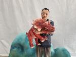 Hand Control Baby Animatronic Dinosaur Triceratops Puppet for Sale