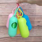 Portable Silicone Dog Outdoor Poop Bag Dispenser Litter Trash Box Dog Poop Bag