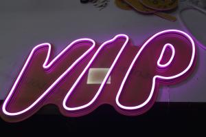 Quality Wall Mounted Faux Neon Channel Letter Signs 8mm Purple / White wholesale
