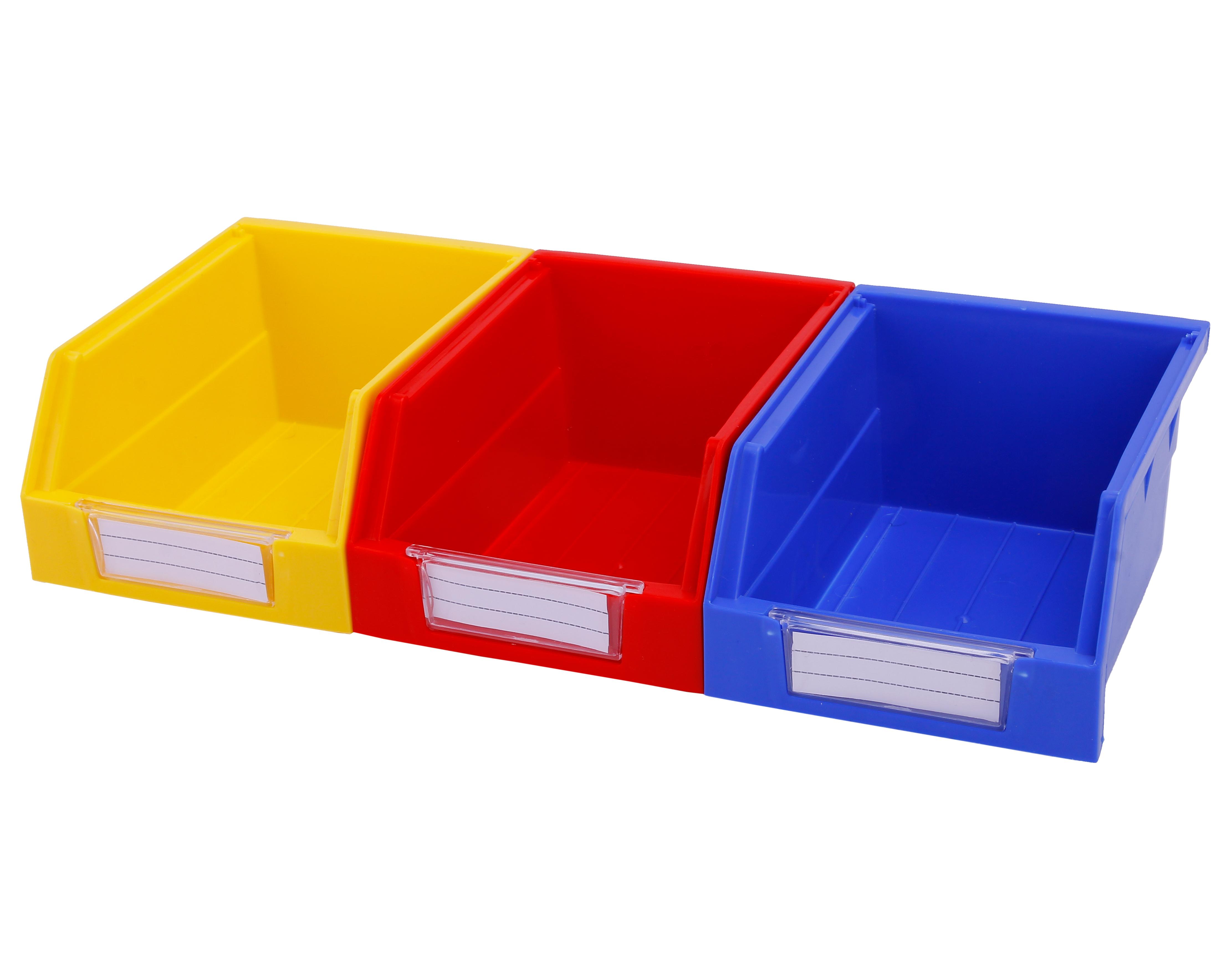 Customized Color Space Saver Industrial Crate Hanging Plastic Storage Bin for Medicine