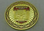 Zinc Alloy Metal 3D Coin Gold Military Challenge Coin , Soft Enamel Souvenir