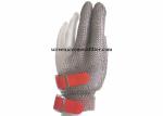 Three Fingers 304L Butcher Stainless Steel Gloves With Hook Strap