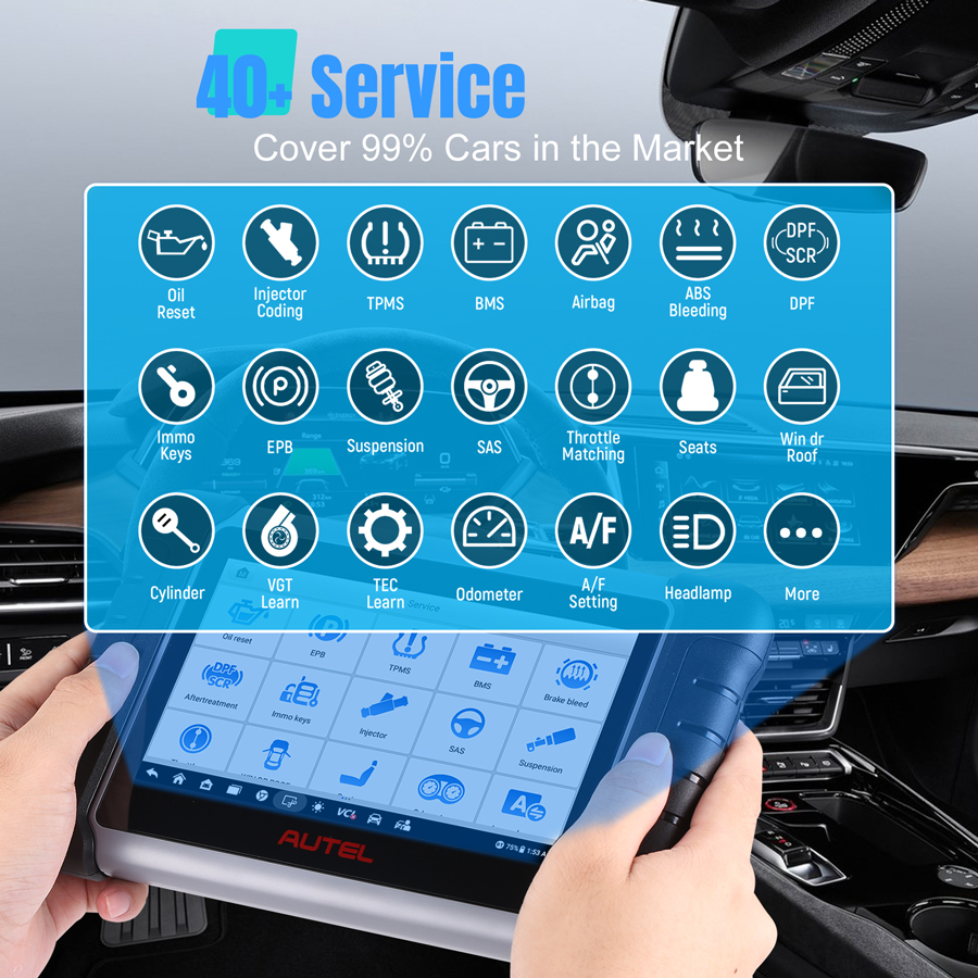 2024 Autel MaxiCOM MK808Z Bi-Directional Full System Diagnostic Tablet With Android 11 Operating System Upgraded Version