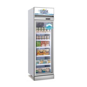 Quality 400L Supermarket Single Glass Door Refrigerator Showcase Upright Display Freezer Commercial Refrigerator Equipment wholesale