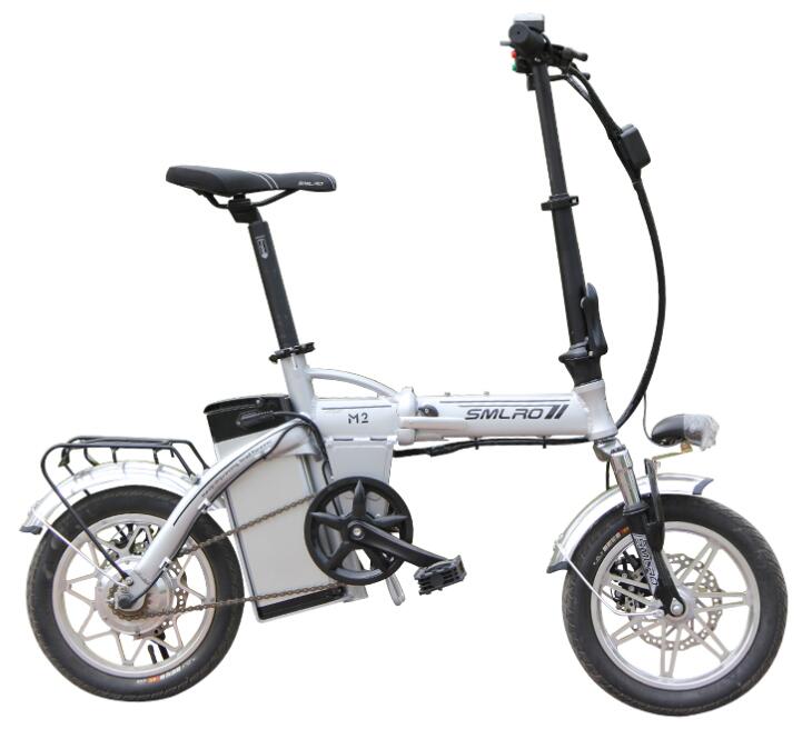 Practical 14 Inch Electric Bike , Mini Foldable Electric Bike Portable Battery