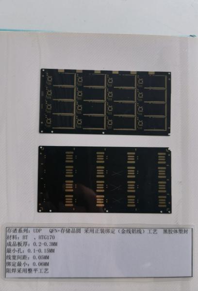 Rigid 2Layer black Solder Mask PCB 0.1mm Trace Spacing IC Substrates SD card