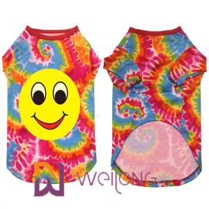 Quality Digital Print Polyester Smiling Face Dog T Shirts For Large Dogs Breathable wholesale