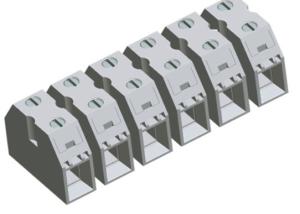 Quality 50A Feed Through Copper Terminal Block Pitch 13.5mm 2-16 Poles wholesale
