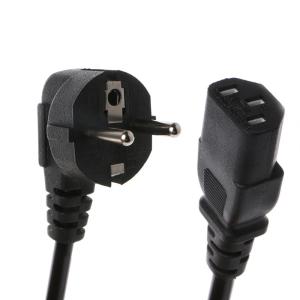 China 1.5m IEC 320 C13 Power Cord European Round 2 Pin AC EU Plug on sale