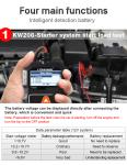 CE certified Konnwei KW208 100-2000cca Digital Battery Tester For 12V Cars