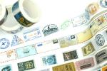 Tearable Vintage Stamp Printed 7mm Washi Decorative Tape
