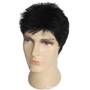 Quality Normal Lace Men Hair Wig 14&quot; , Black Natural Looking Wigs For Men wholesale