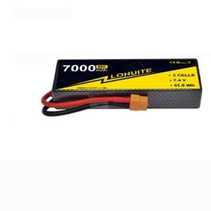 Quality 7000mAh 7.4V 60C Hard Case RC Lipo Battery Pack Suggest Balance Charger for RC Cars wholesale
