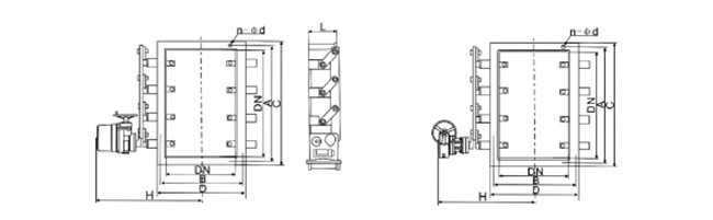 Round High Performance Butterfly Valves Air Operated Multi Blade High Temperature Resistant