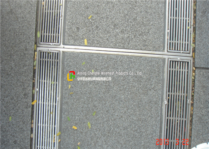 316 / 304 Stainless Steel Bar Grating High Bearing For Trench Cover