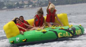 Quality Outdoor Inflatable Water Park Sports , Inflatable Towable Water Sofa wholesale