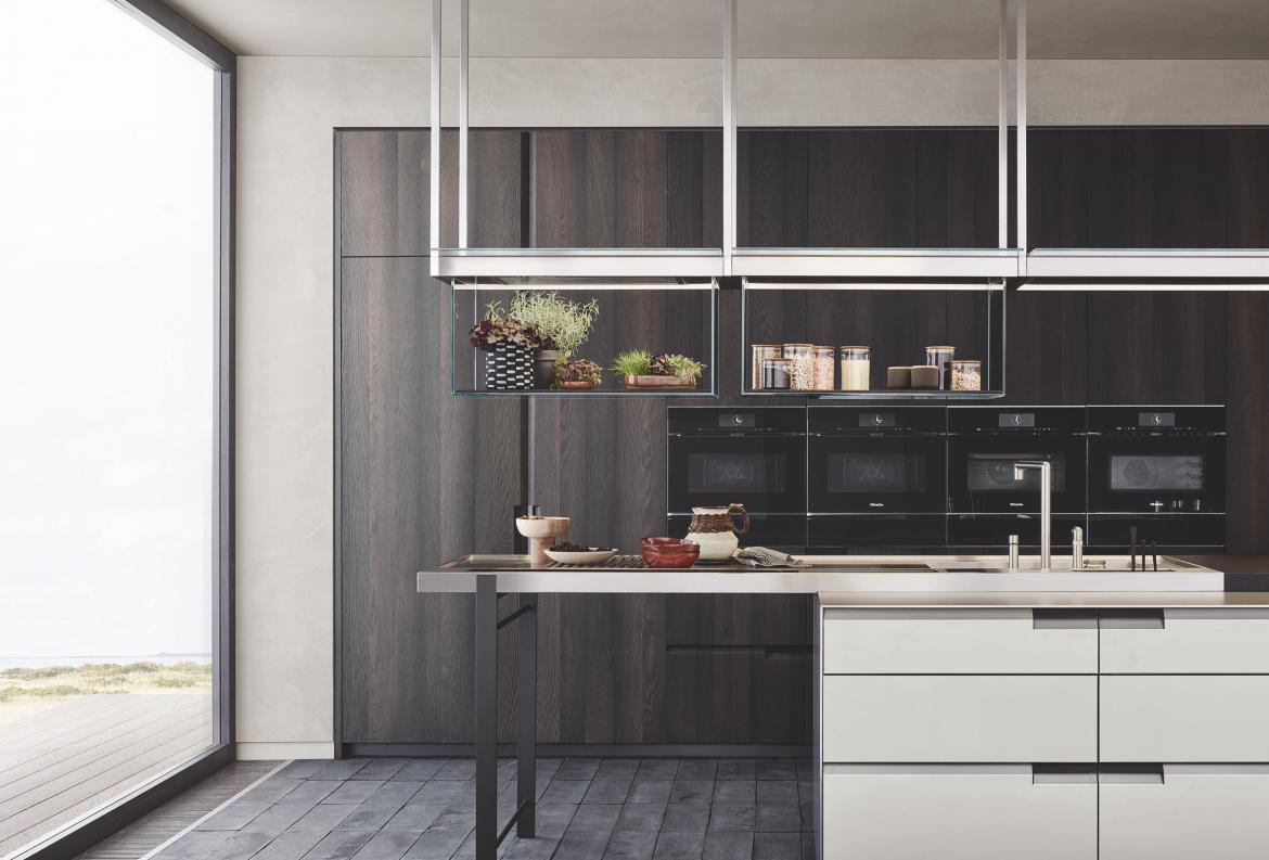 Multi Apartment Composite Sink Hinge Modular Kitchen Cabinets with Drawer Basket