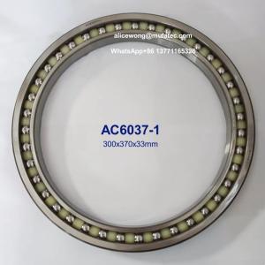 Quality P4 P5 Single Row Thin Wall Bearings Excavator Ball Bearings With Nylon AC6037-1 300x370x33mm wholesale