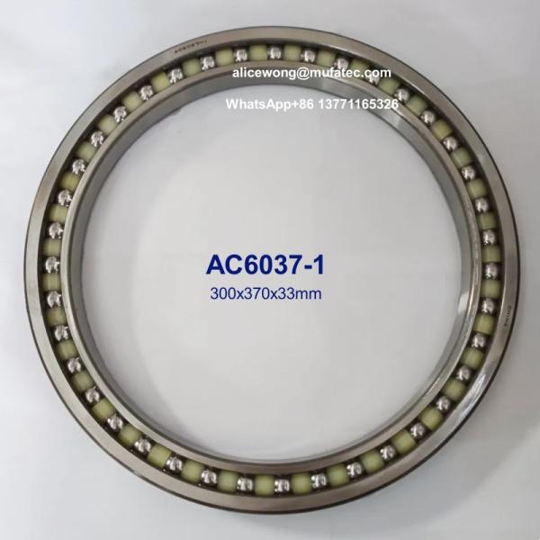 P4 P5 Single Row Thin Wall Bearings Excavator Ball Bearings With Nylon AC6037-1