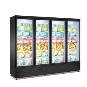 Quality R290 Fan Cooling Supermarket Upright Freezer Display Showcase wholesale