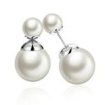 Double-faced Pearl Double Pearl Beads Stud Earring (EEPEARL02)