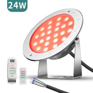 Quality 525nm Underwater Swimming Pool Lights 24W Color Changing VDE Rubber wholesale