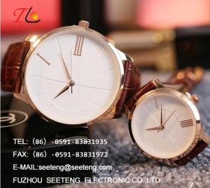 Quality WHOLESALE PU STRAP AND ALLOY CASE QUARTZ WATCHES ELEGANT COUPLE WATCH wholesale