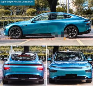 Quality Swipeable Air Release PET Gloss Car Vinyl Wrap Metallic Coastal Blue wholesale