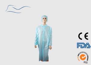 China Polypropylene Disposable Visitor Coats Front Snap Button CE Certification on sale