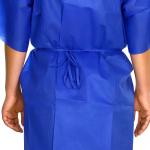 Lightweight 35gsm PP Disposable Gown Contact Isolation Lab Gown