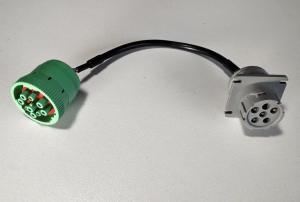 Quality J1708 Deutsch 6-Pin Male Receptacle to Green 9-Pin J1939 Female Socket Cable wholesale