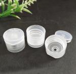 Plastic Screw Flip Top Bottle Caps , Transparent Cosmetic Bottle Caps For Lotion