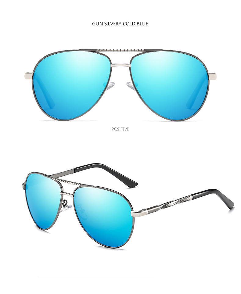 Alloys Pilot Polarized Lens Mens Luxury Sunglasses UV400 Driving Night Fishing Glasses