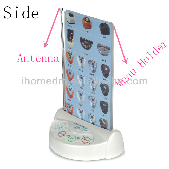 4 Function Keys Wireless Restaurant Table Call Bell Buzzer with menu holder