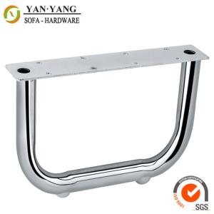 Quality 12cm high glossy shiny furniture leg iron metal bend shaped sofa leg SL-129 wholesale