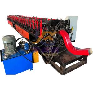 Quality 12-15m/min Downspout Roof Ridge Cap Roll Forming Machine For Steel Downpipe wholesale