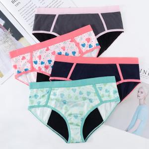Quality Cotton Spandex Period Panties Underwear Plain Dyed MidRise Maternity Period Underwear wholesale