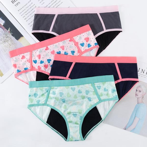 Cotton Spandex Period Panties Underwear Plain Dyed MidRise Maternity Period