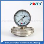 Liquid Diaphragm Seal Pressure Gauge / Installed Vertical Pressure Gauge